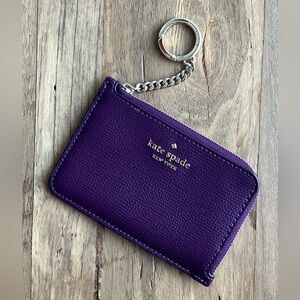 Kate Spade New York Darcy Medium L Zip Card Holder Ripe Plum